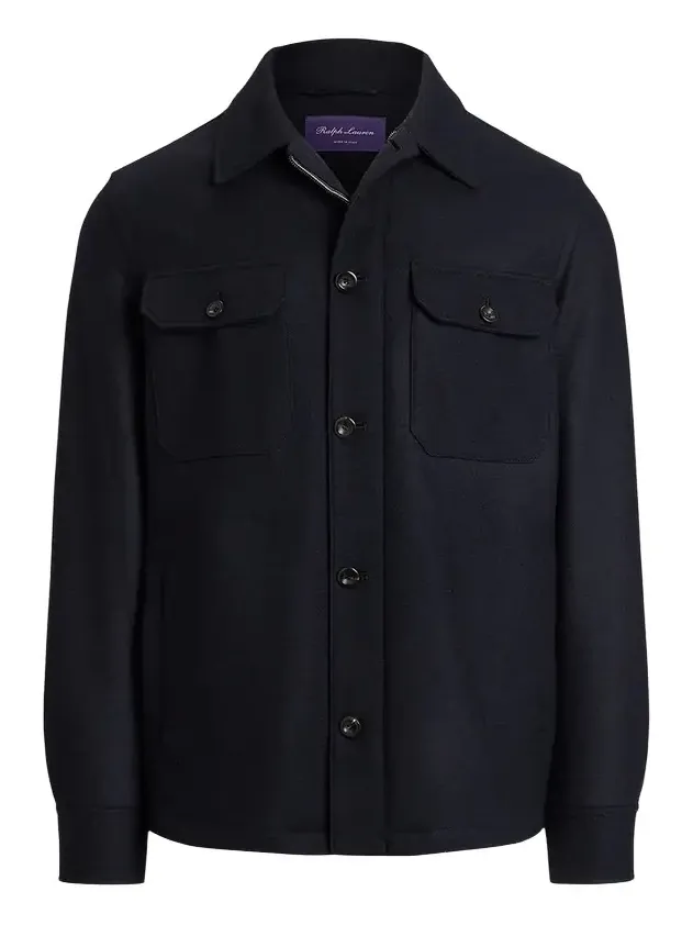 Men's Felton Cashmere-Blend Shirt Jacket Men's Felton Cashmere-Blend Shirt Jacket