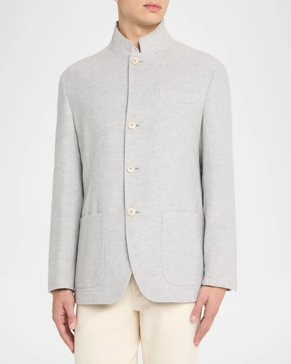 Brunello Cucinelli Men's Cashmere Blazer-Style Coat | Thumbnail 3 Brunello Cucinelli Men's Cashmere Blazer-Style Coat | Thumbnail 3