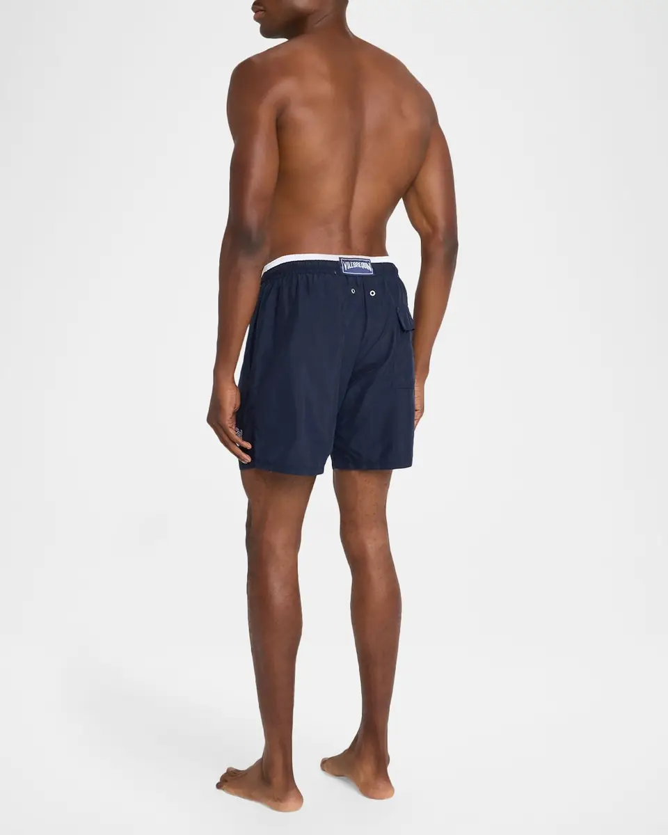 Vilebrequin Men's Les Unis Bicolor Swim Trunks | Thumbnail 2