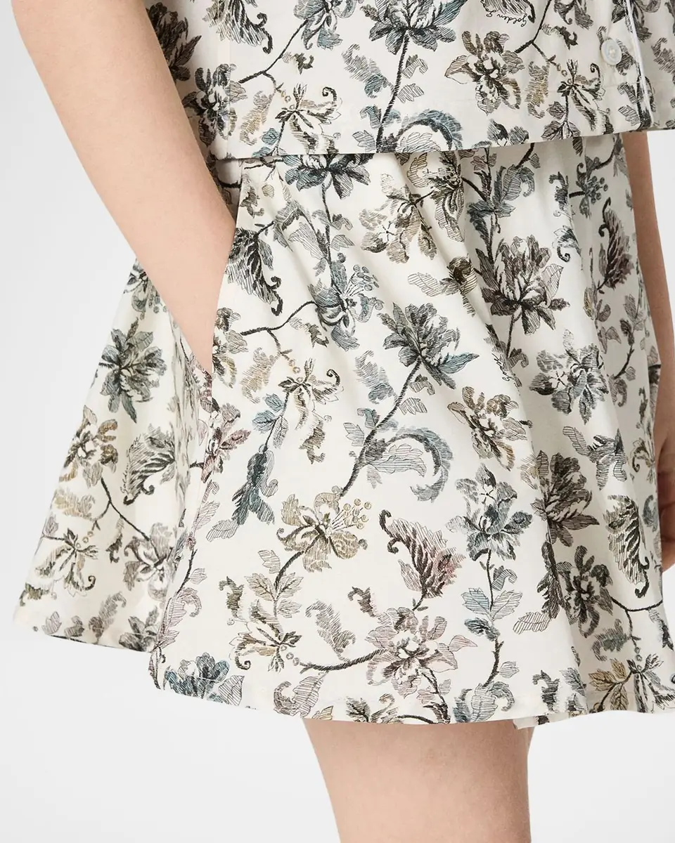 Golden Goose Girl's Journey Girl Floral Cotton Mini Skirt | Thumbnail 2 Golden Goose Girl's Journey Girl Floral Cotton Mini Skirt | Thumbnail 2
