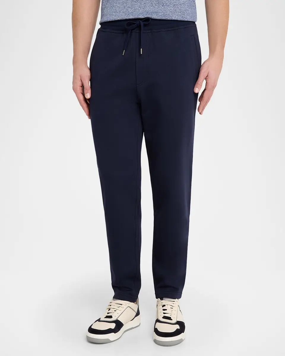 Brunello Cucinelli Men's Cotton Tapered Drawstring Trousers | Thumbnail 3