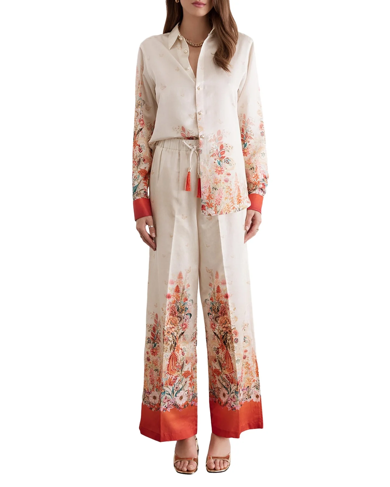 Aqua Blu Australia Lexi Floral Drawstring Pants