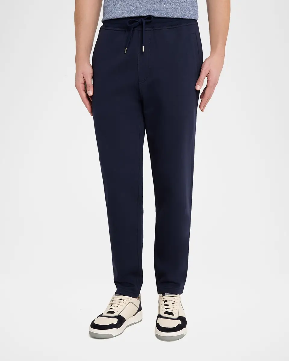 Brunello Cucinelli Men's Cotton Tapered Drawstring Trousers | Thumbnail 3 Brunello Cucinelli Men's Cotton Tapered Drawstring Trousers | Thumbnail 3