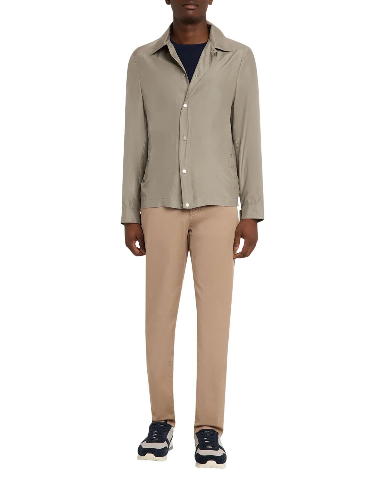 Men's Silk Blend Snap-Front Shirt Jacket Men's Silk Blend Snap-Front Shirt Jacket