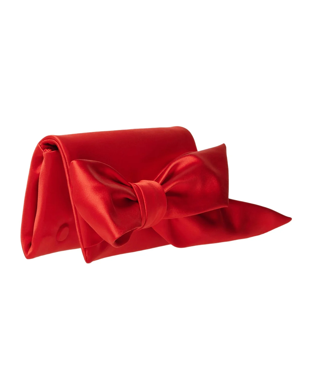 Karlita Satin Bow-Front Clutch Bag