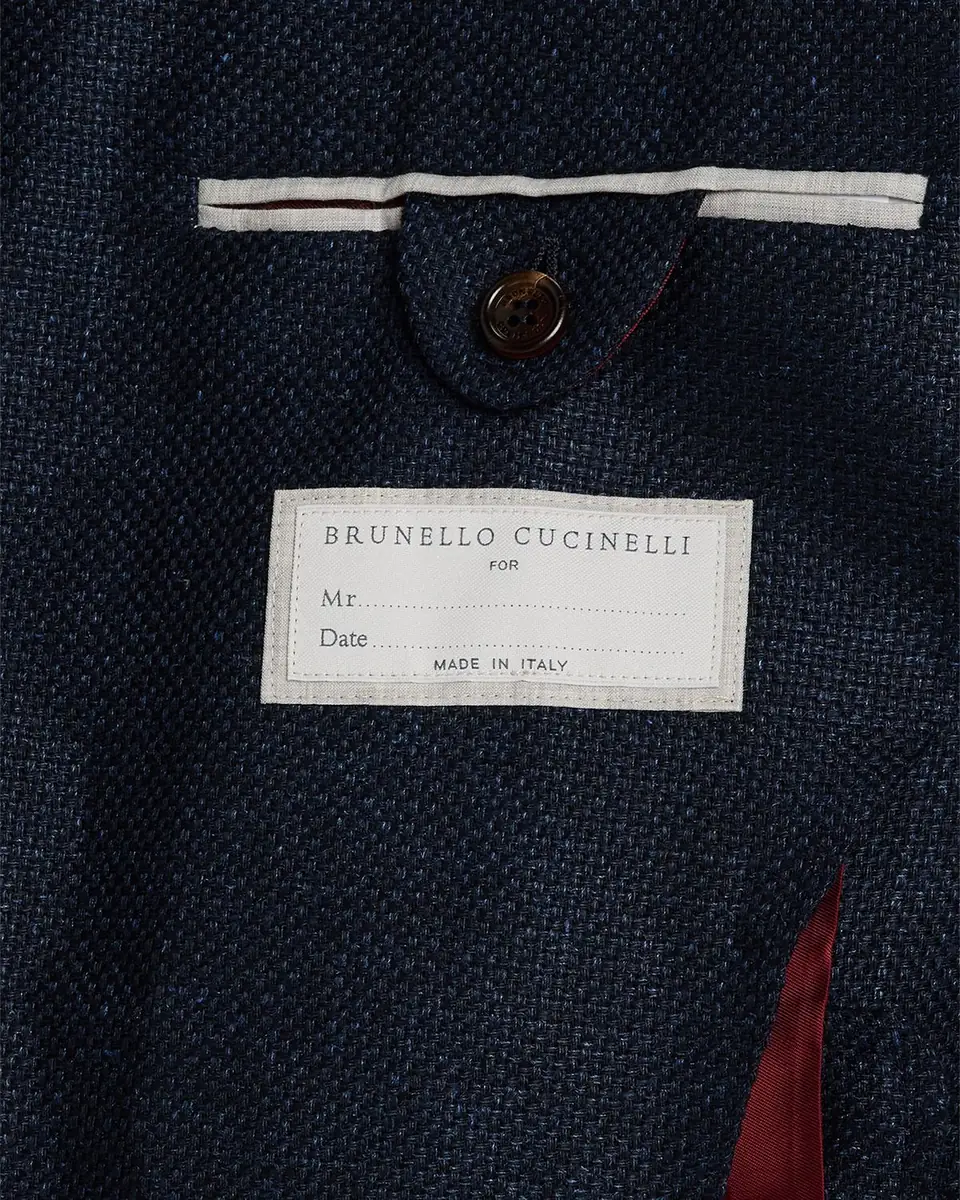 Brunello Cucinelli Men's Linen and Wool Single-Breasted Jacket | Thumbnail 5 Brunello Cucinelli Men's Linen and Wool Single-Breasted Jacket | Thumbnail 5