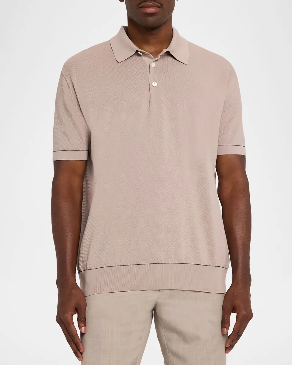 Brioni Men's Sea Island Polo Shirt | Thumbnail 3 Brioni Men's Sea Island Polo Shirt | Thumbnail 3