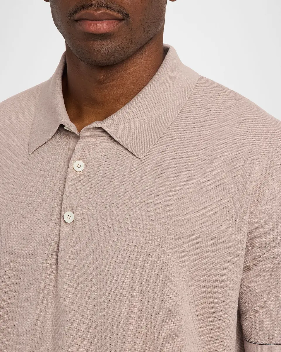 Brioni Men's Sea Island Polo Shirt | Thumbnail 5 Brioni Men's Sea Island Polo Shirt | Thumbnail 5