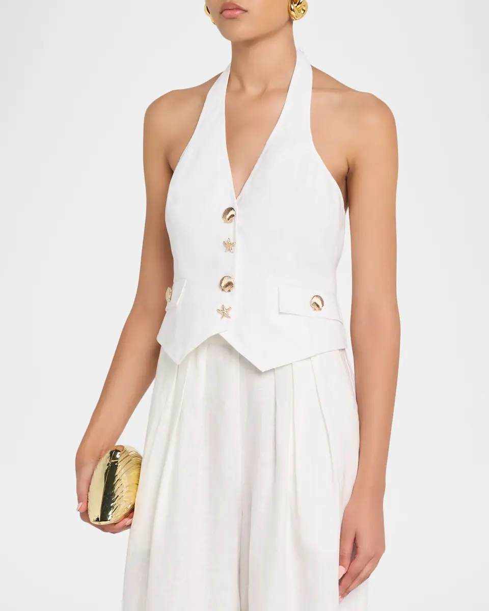Cara Cara Prescott Linen Halter Top | Thumbnail 3 Cara Cara Prescott Linen Halter Top | Thumbnail 3