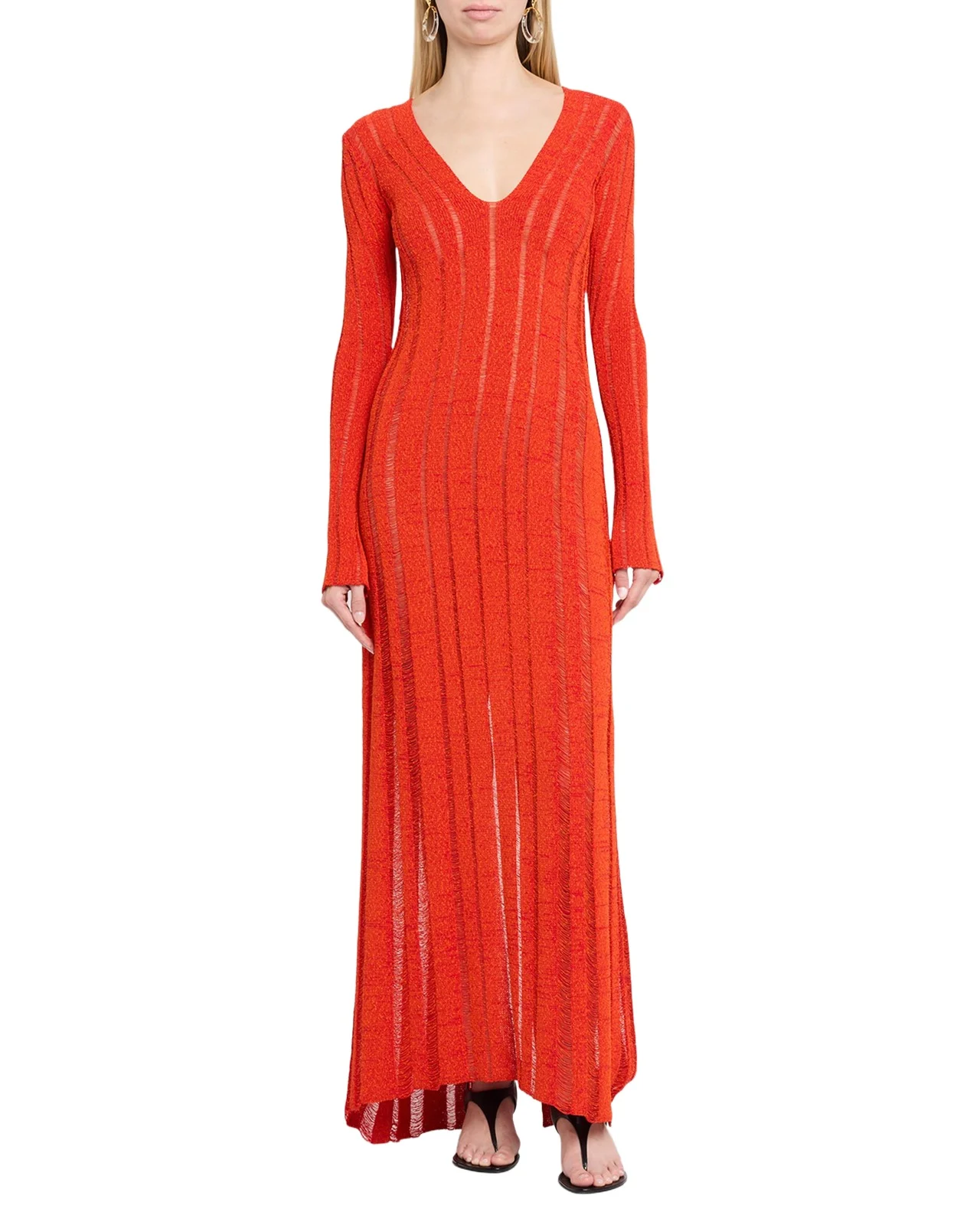 Proenza Schouler Maelle Maxi Dress in Sheer Viscose