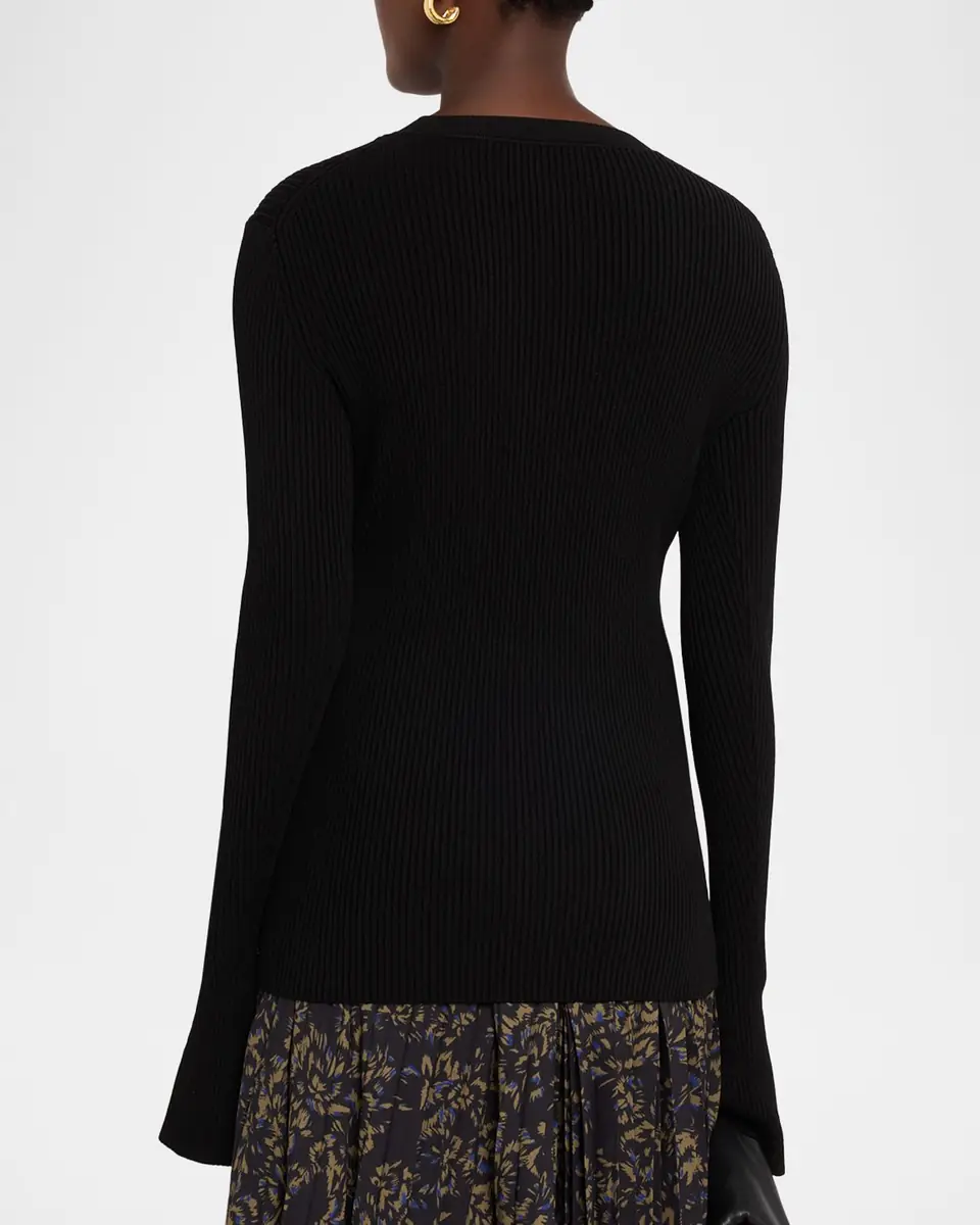 Proenza Schouler Nir Bell Sleeve Ribbed Sweater | Thumbnail 2 Proenza Schouler Nir Bell Sleeve Ribbed Sweater | Thumbnail 2