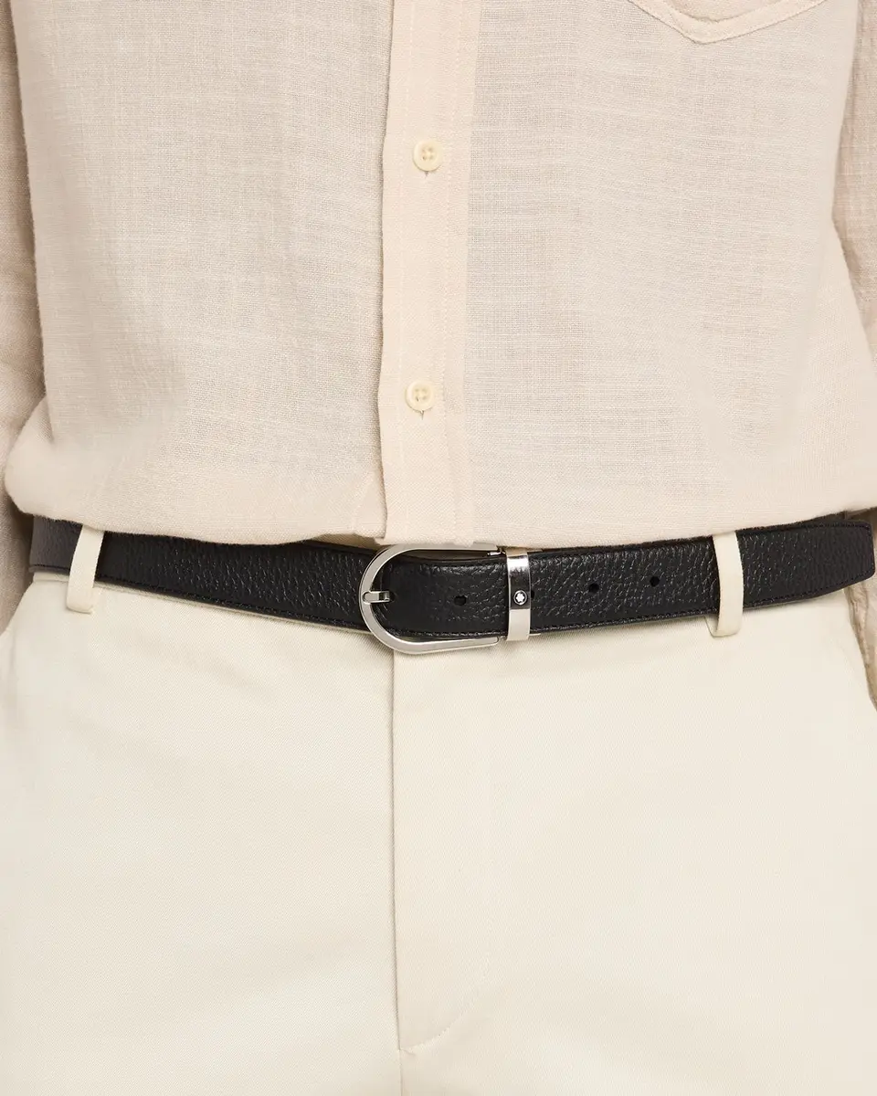 Montblanc Men's Horseshoe-Buckle Reversible Leather Belt | Thumbnail 2 Montblanc Men's Horseshoe-Buckle Reversible Leather Belt | Thumbnail 2