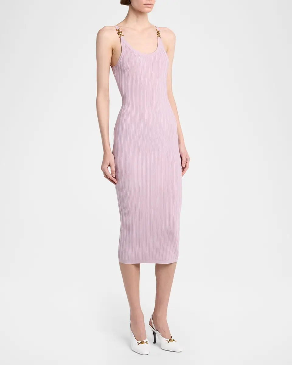 Versace Knit Mesh Midi Dress | Thumbnail 3 Versace Knit Mesh Midi Dress | Thumbnail 3