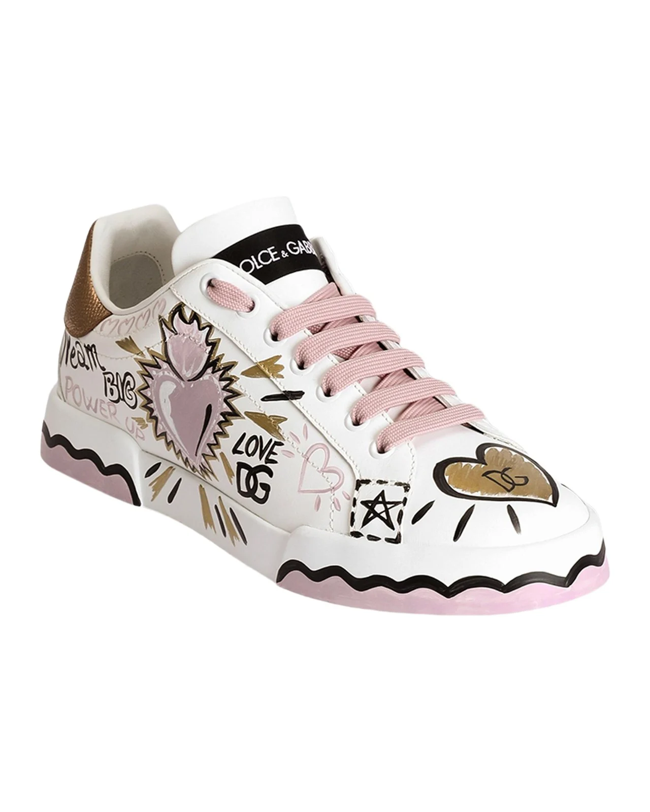 Portofino Doodle Leather Low-Top Sneakers Portofino Doodle Leather Low-Top Sneakers