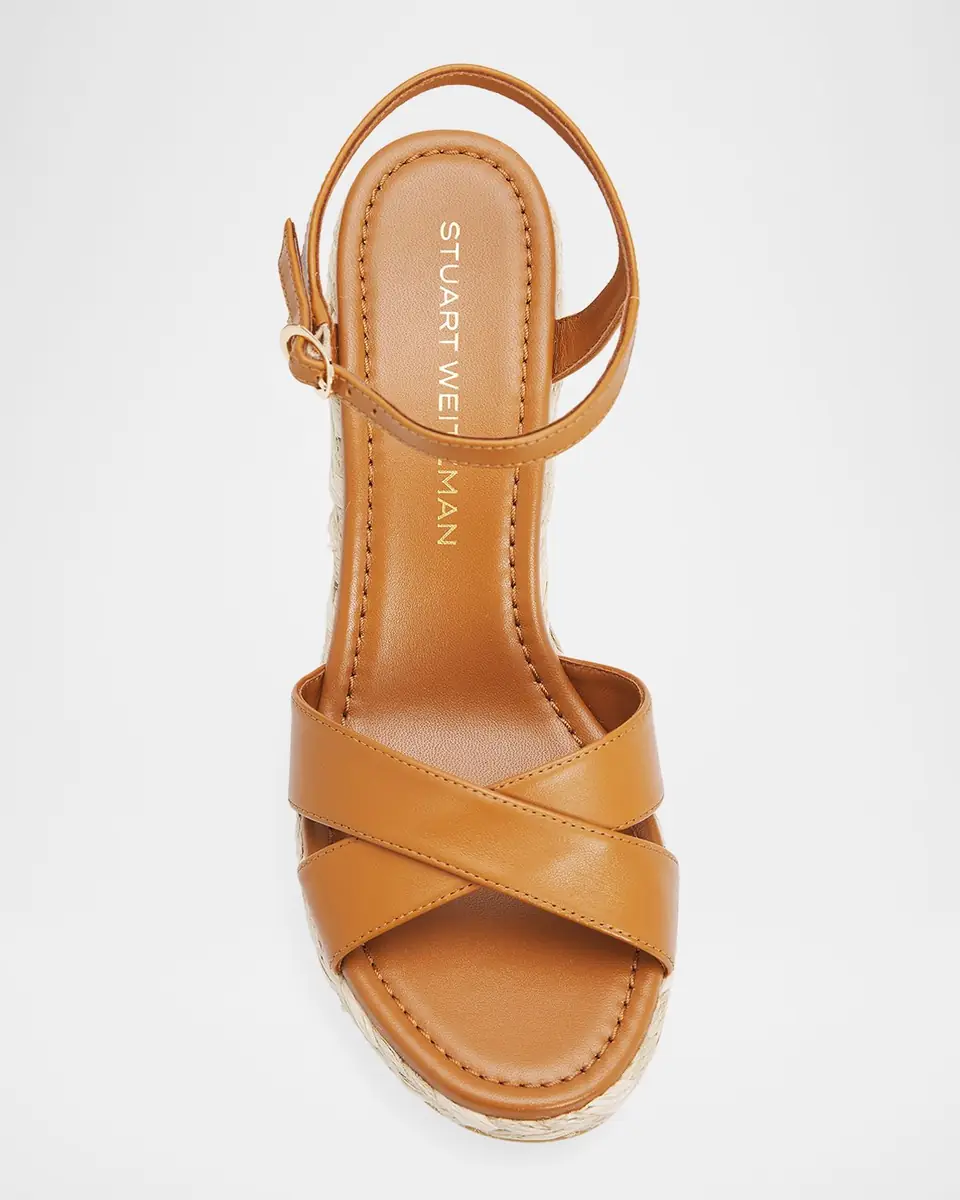 Stuart Weitzman 65mm Dayna Leather Crisscross Espadrille Sandals | Thumbnail 5 Stuart Weitzman 65mm Dayna Leather Crisscross Espadrille Sandals | Thumbnail 5