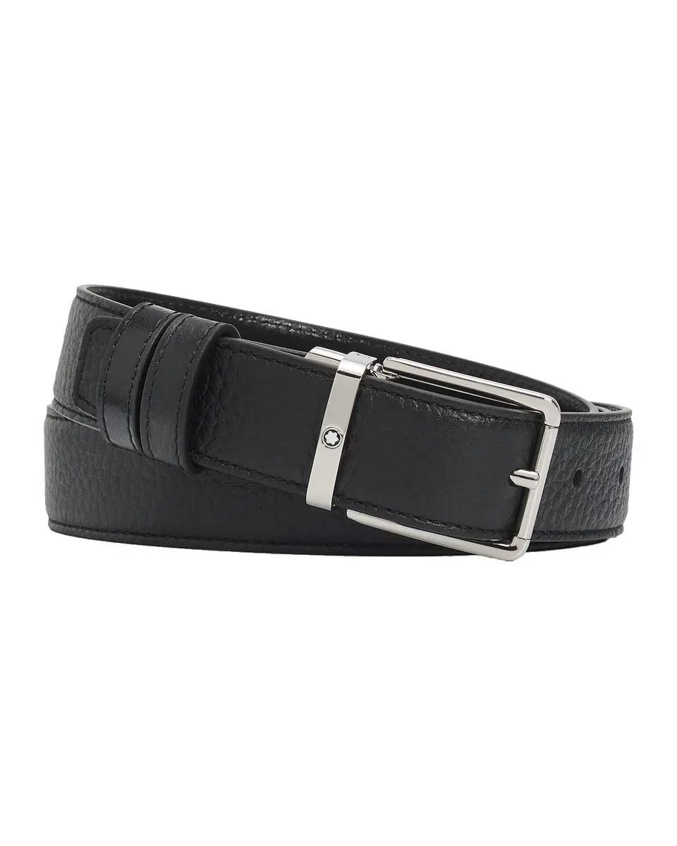 Montblanc Men's Grained Leather Pin-Buckle Belt | Thumbnail 3