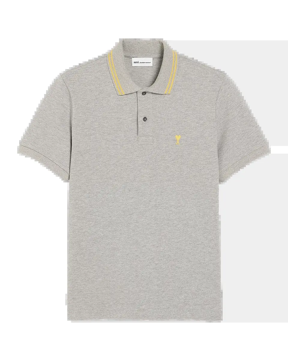 AMI PARIS Men's Cotton Ami De Coeur Polo Shirt | Thumbnail 2