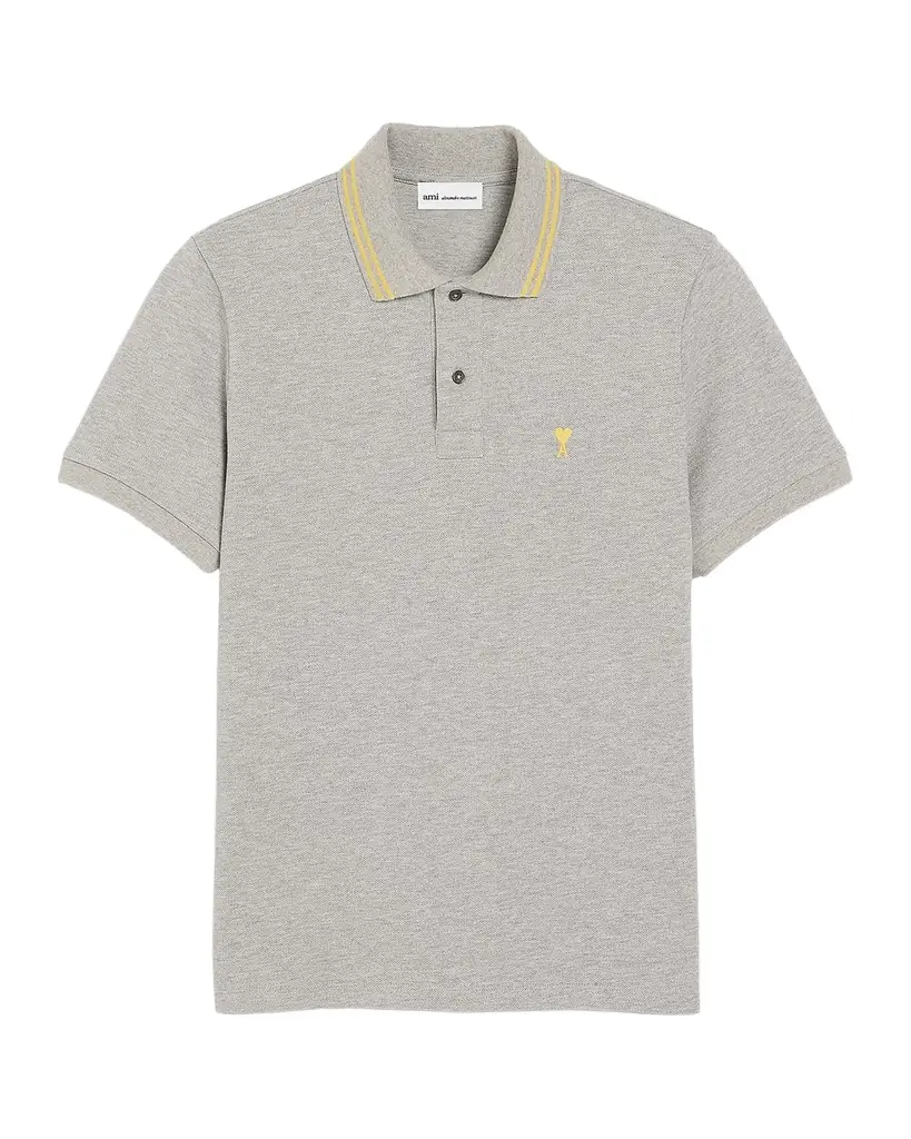 Ami Paris Men's Cotton Ami De Coeur Polo Shirt | Image 1 Ami Paris Men's Cotton Ami De Coeur Polo Shirt | Image 1