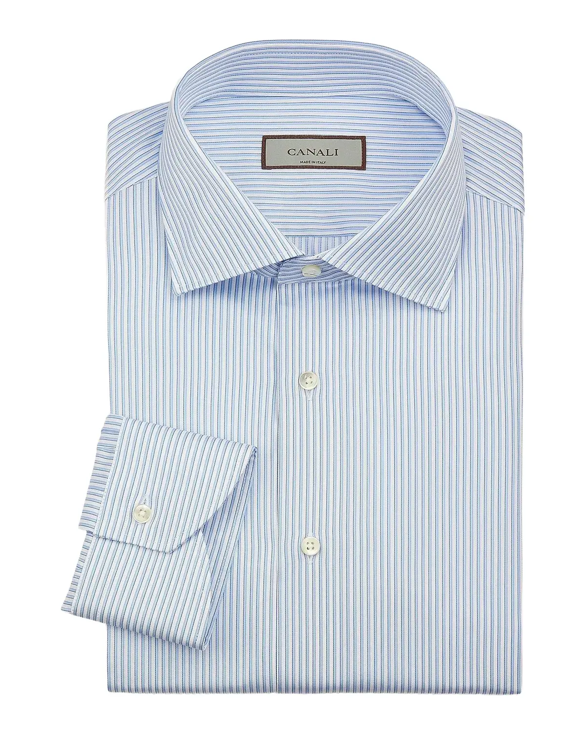 Men's Cotton Multi-Stripe Dress Shirt