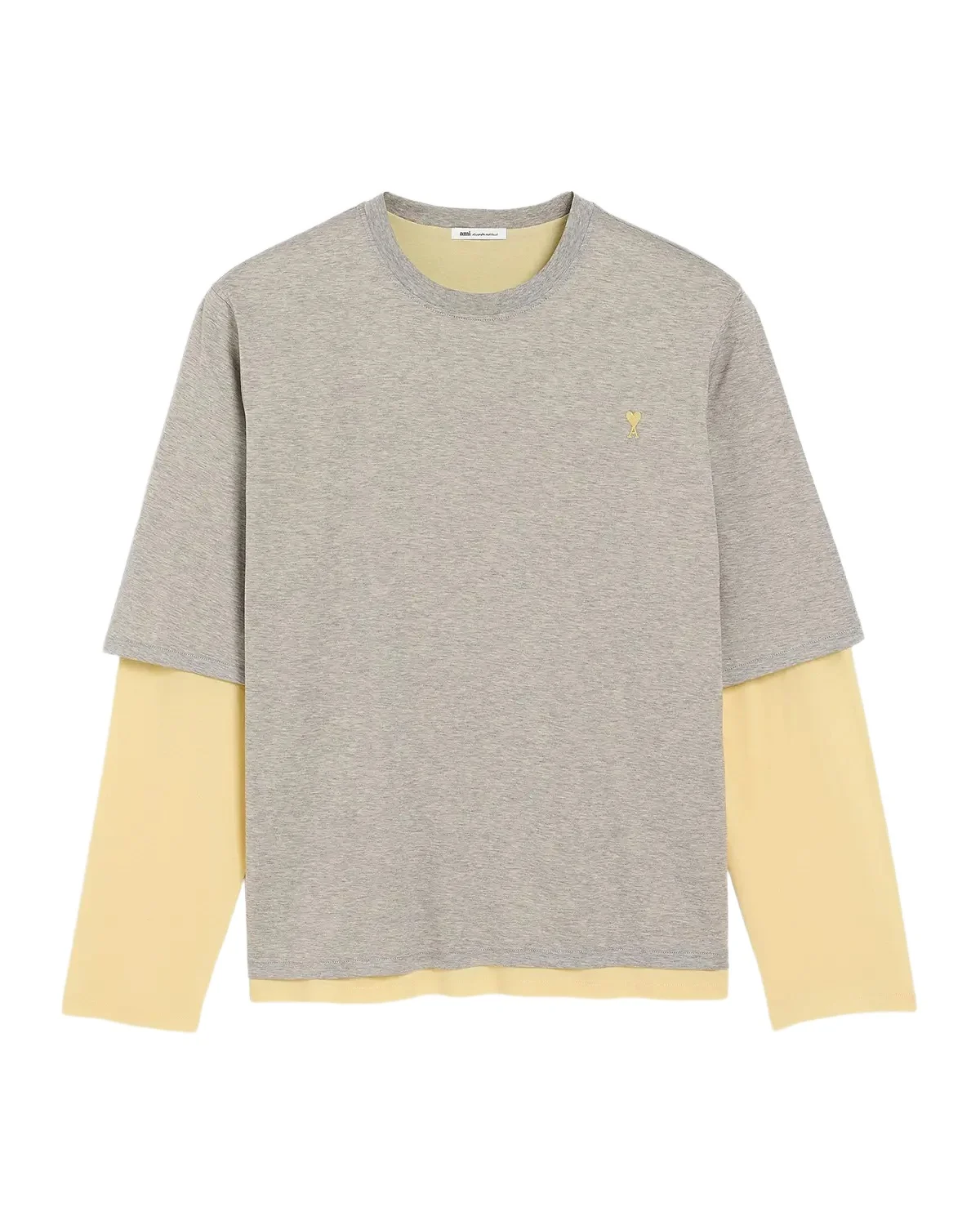 Men's Cotton Ami de Coeur Layered Long-Sleeve T-Shirt Men's Cotton Ami de Coeur Layered Long-Sleeve T-Shirt