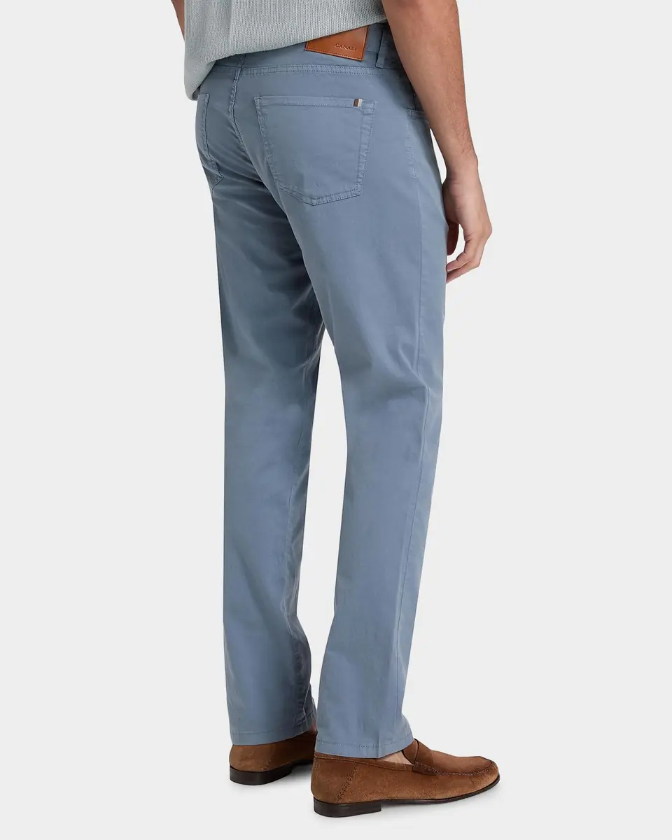 Canali Men's Cotton Slim Straight Leg Five-Pocket Pants | Thumbnail 2 Canali Men's Cotton Slim Straight Leg Five-Pocket Pants | Thumbnail 2