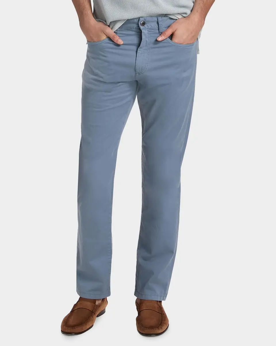 Canali Men's Cotton Slim Straight Leg Five-Pocket Pants | Thumbnail 3 Canali Men's Cotton Slim Straight Leg Five-Pocket Pants | Thumbnail 3