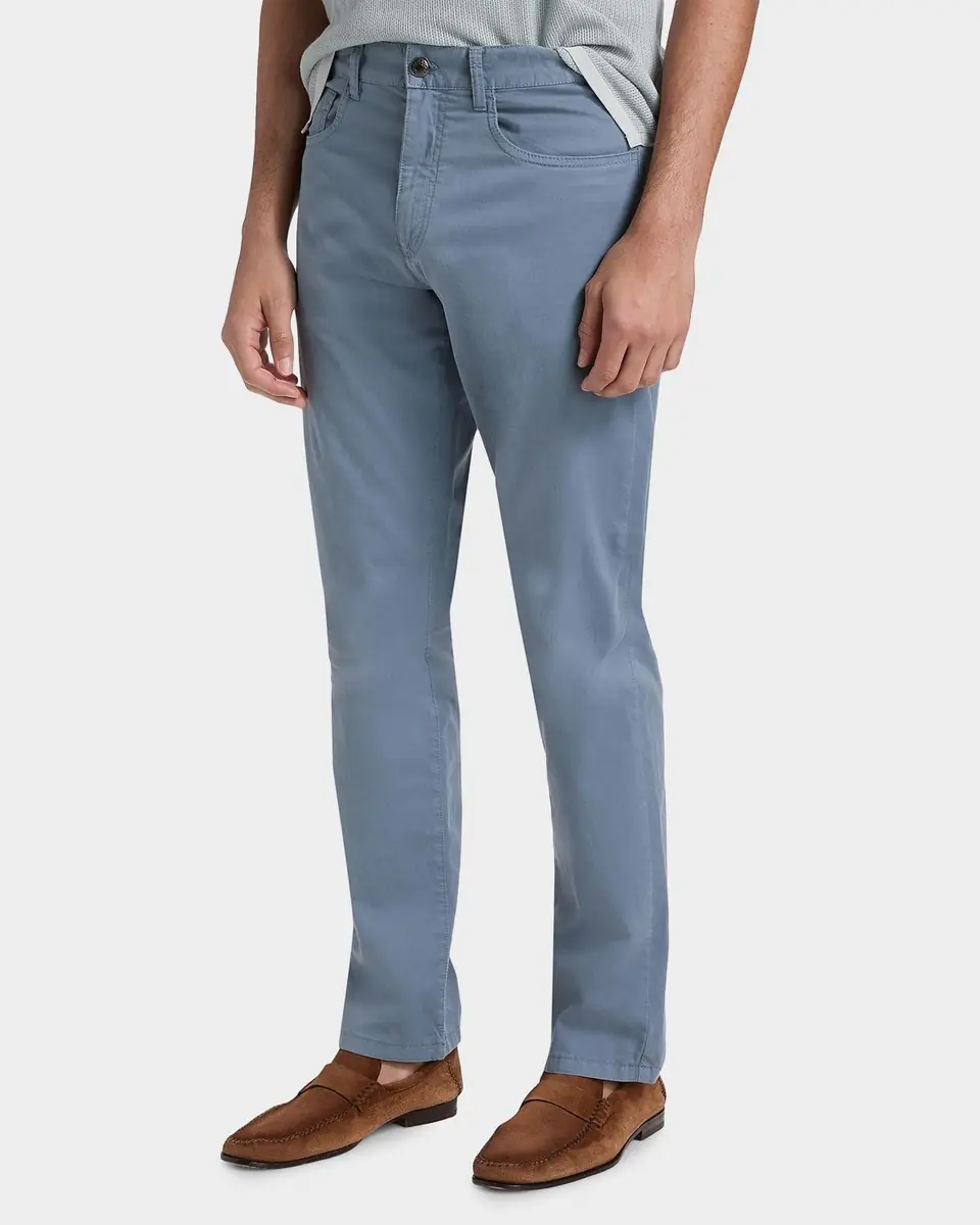 Canali Men's Cotton Slim Straight Leg Five-Pocket Pants | Thumbnail 6 Canali Men's Cotton Slim Straight Leg Five-Pocket Pants | Thumbnail 6