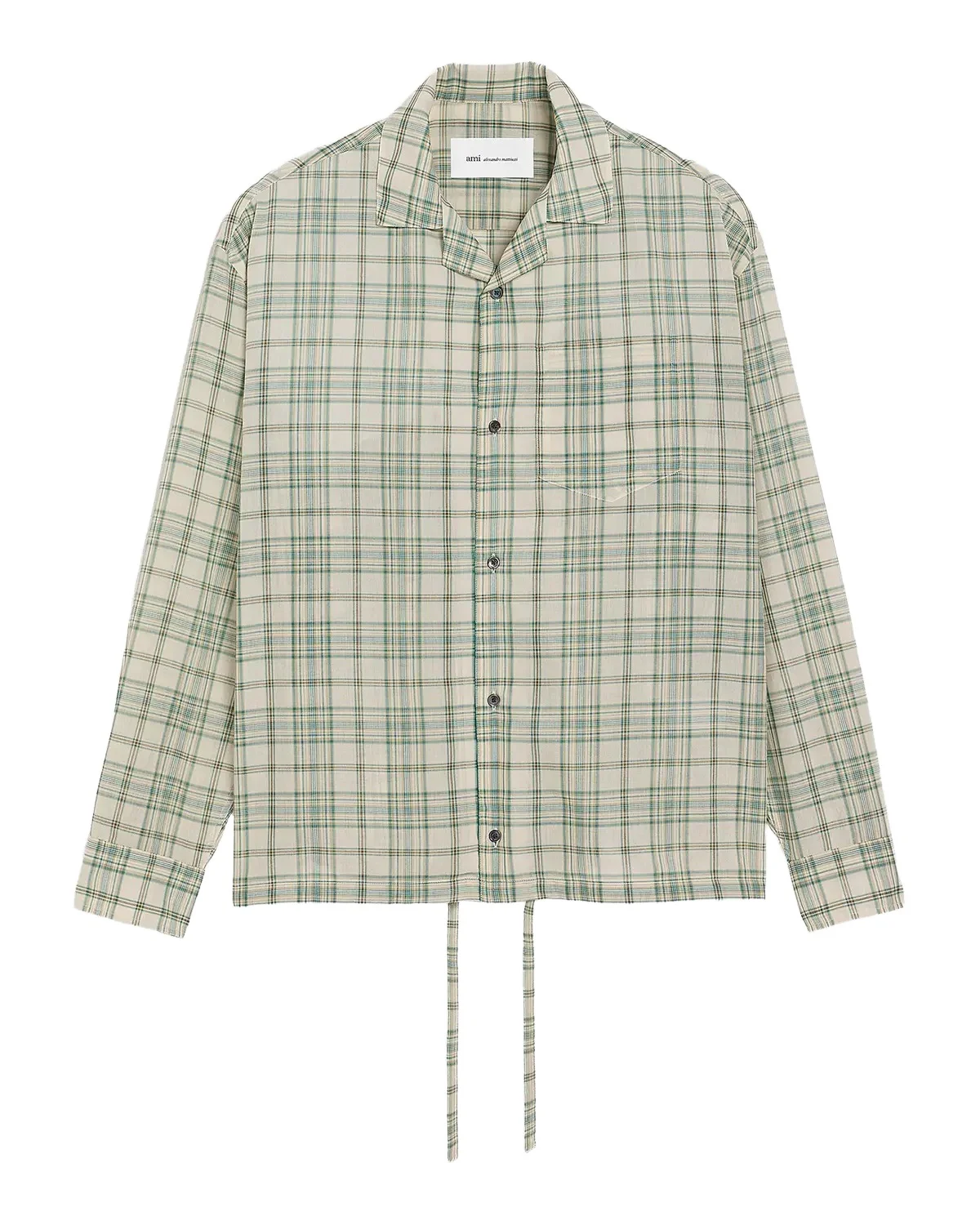AMI PARIS Men's Boxy-Fit Plaid Button-Down Shirt