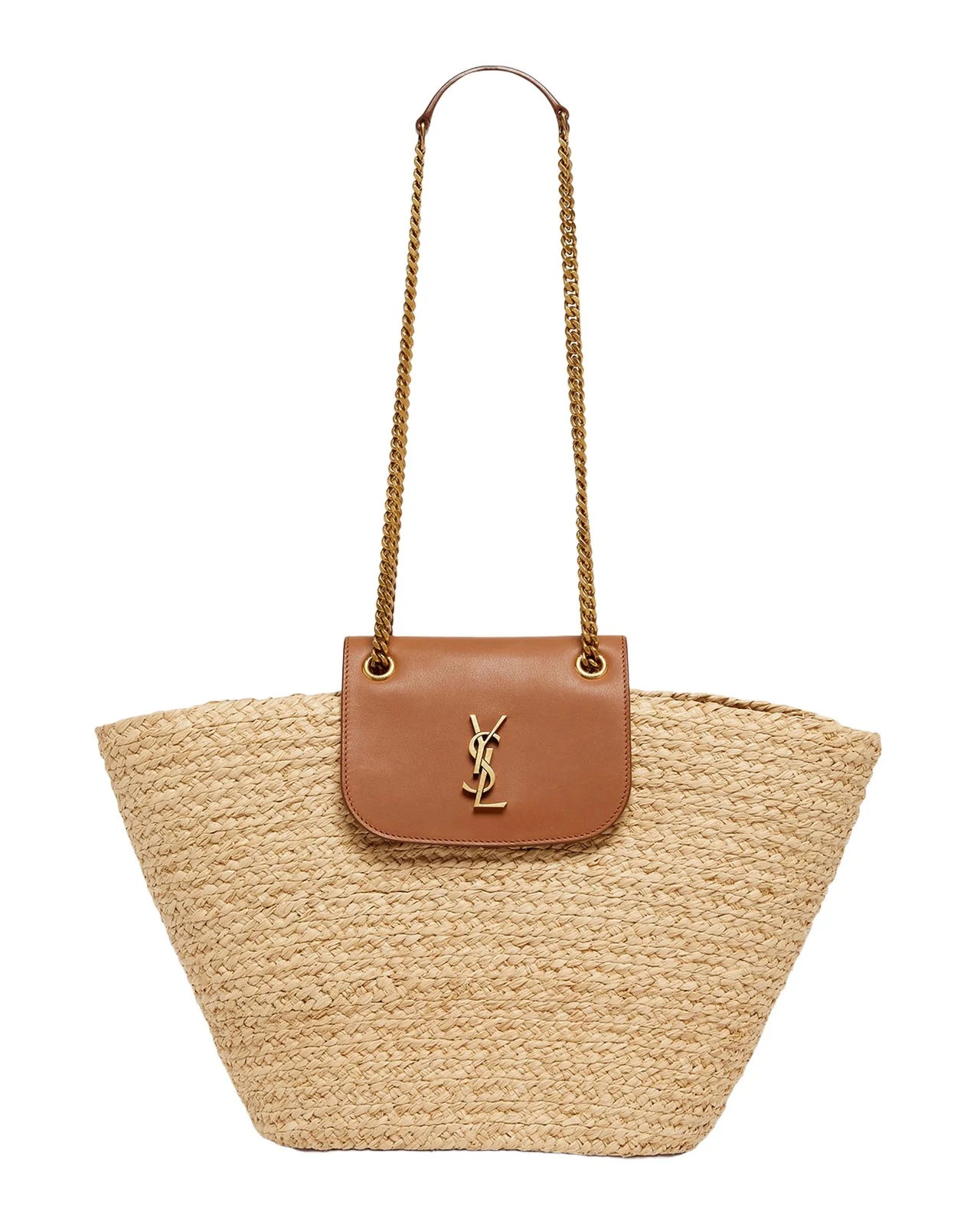Saint Laurent Panier Tote Bag in Raffia