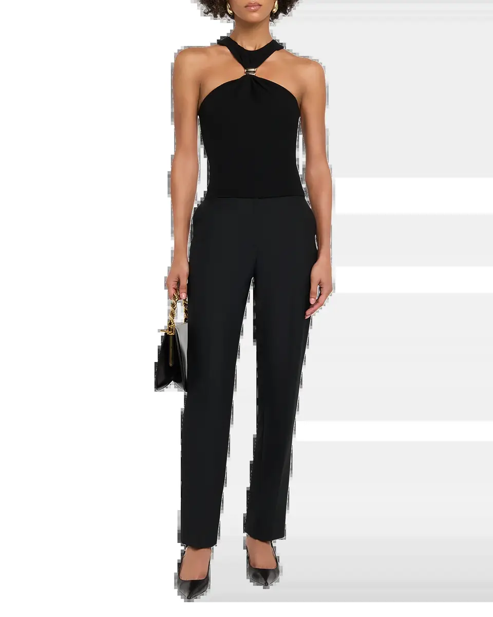 Ronny Kobo Marcel Embellished Halter Jersey Top | Thumbnail 6
