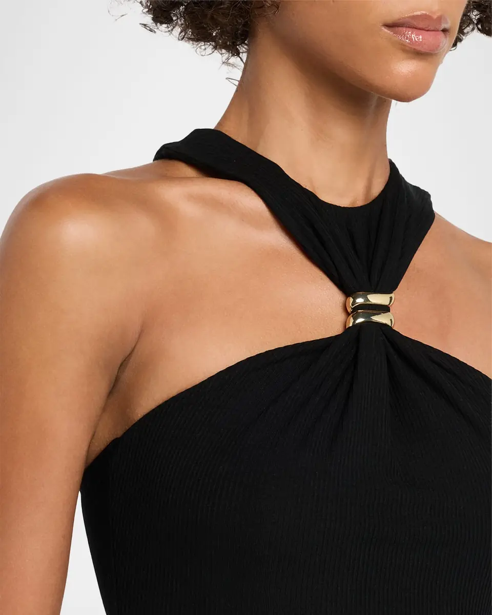 Ronny Kobo Marcel Embellished Halter Jersey Top | Thumbnail 8