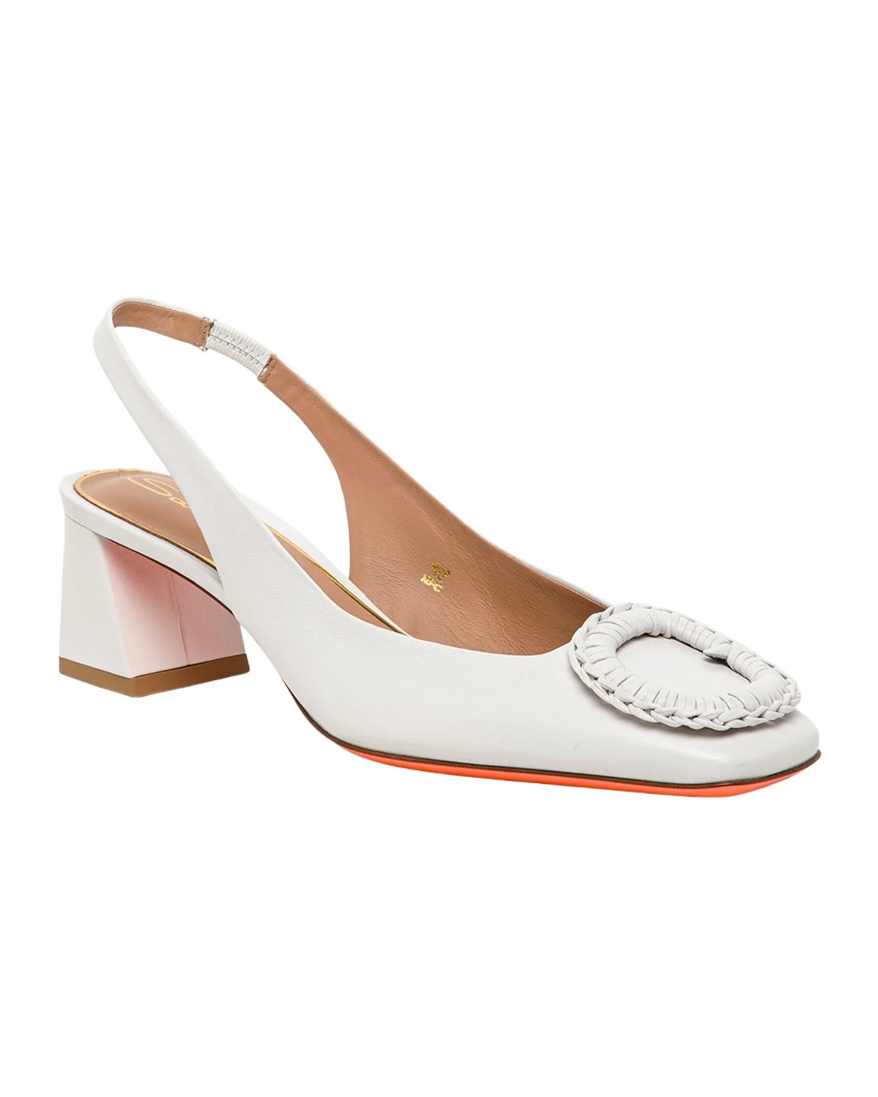 50mm Corolle Leather Slingback Buckle Pumps 50mm Corolle Leather Slingback Buckle Pumps