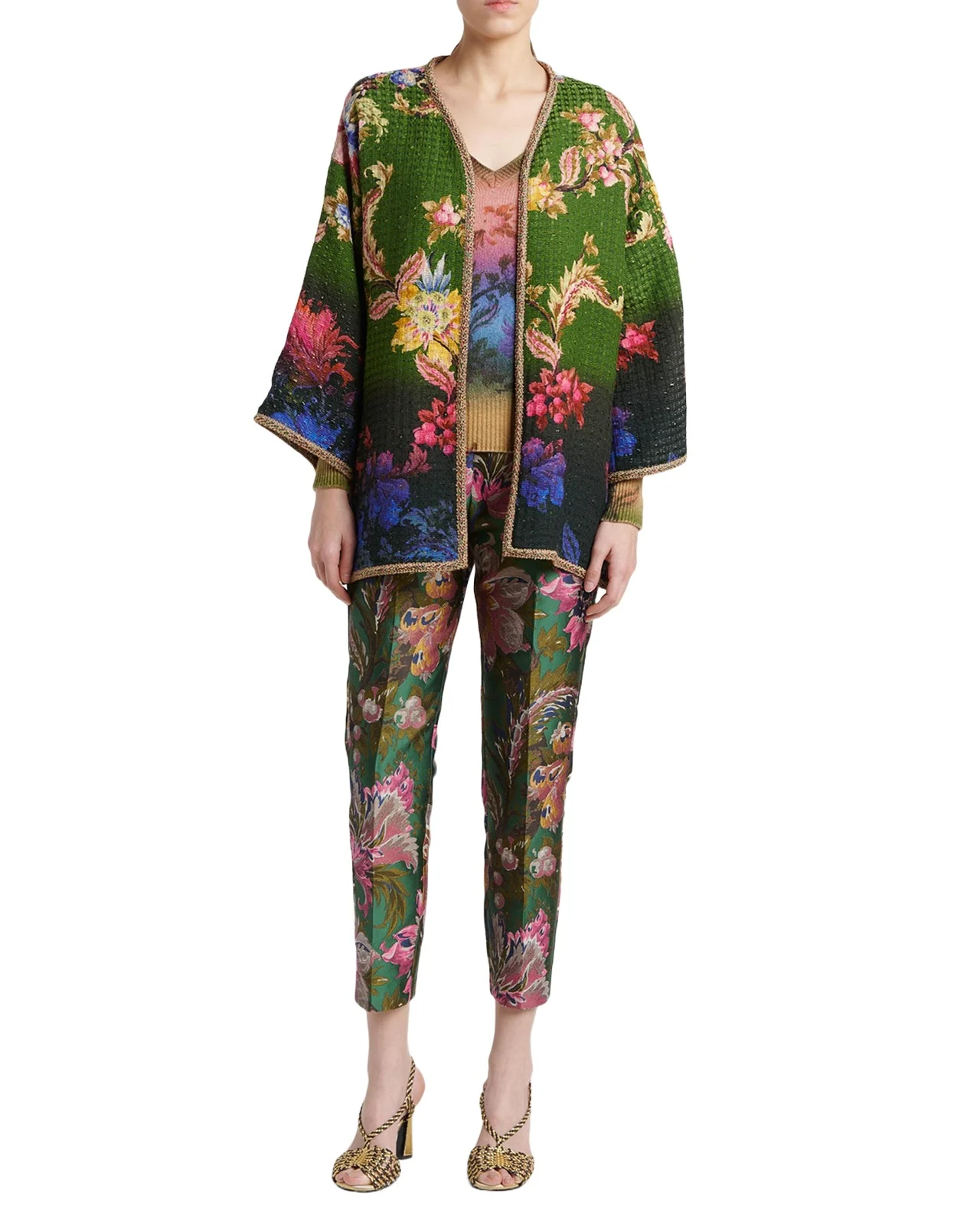 Kesa Ombre Floral Woven Jacket Kesa Ombre Floral Woven Jacket