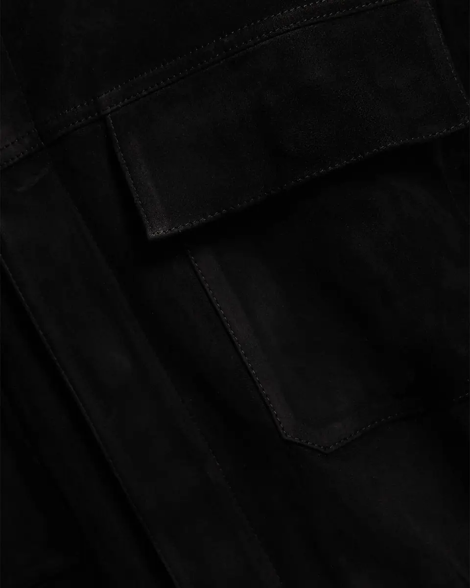 Vince Men's Suede Snap-Front Shirt Jacket | Thumbnail 5 Vince Men's Suede Snap-Front Shirt Jacket | Thumbnail 5