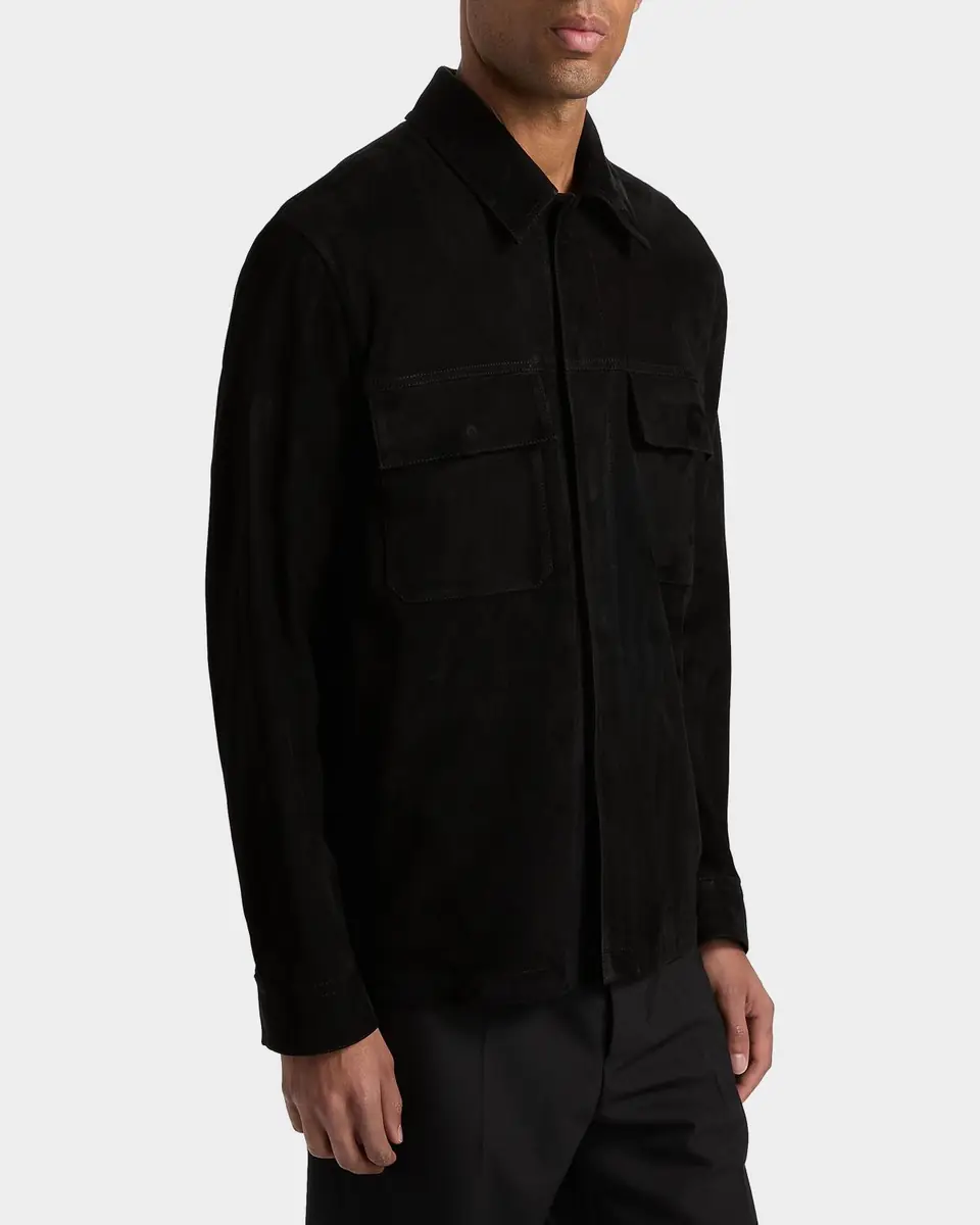 Vince Men's Suede Snap-Front Shirt Jacket | Thumbnail 6 Vince Men's Suede Snap-Front Shirt Jacket | Thumbnail 6