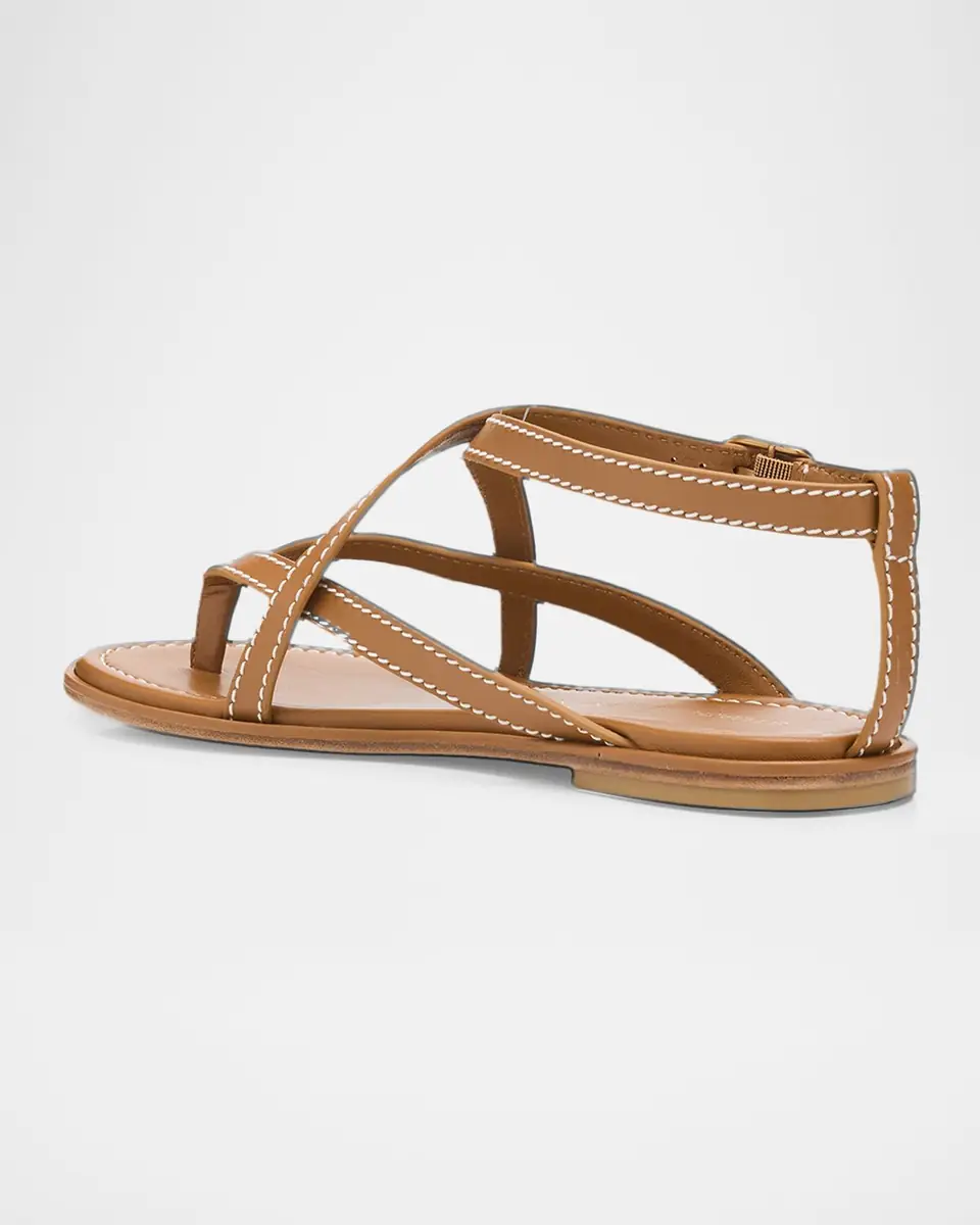 Stuart Weitzman Park Flat Strappy Leather Sandals | Thumbnail 3 Stuart Weitzman Park Flat Strappy Leather Sandals | Thumbnail 3