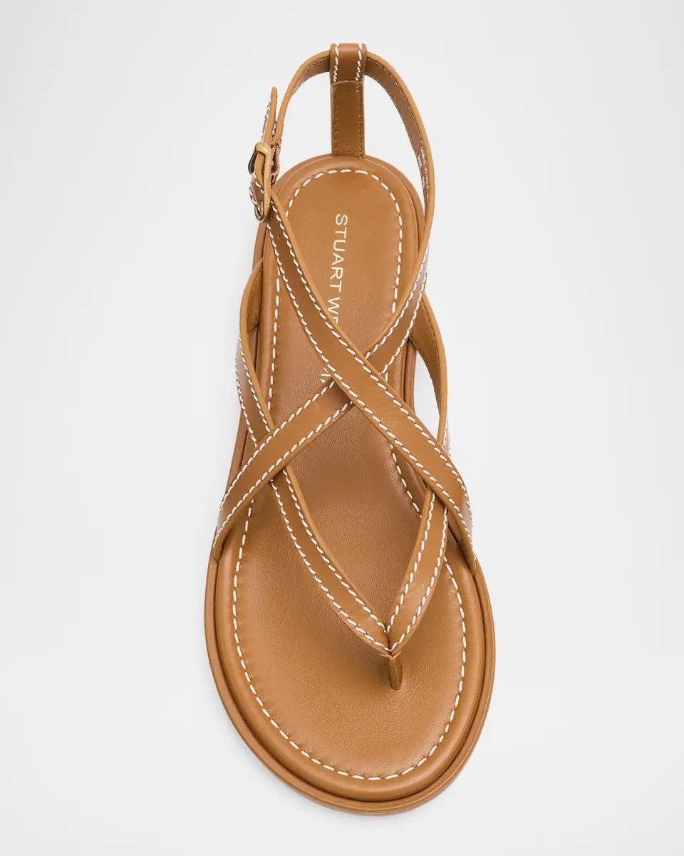 Stuart Weitzman Park Flat Strappy Leather Sandals | Thumbnail 5 Stuart Weitzman Park Flat Strappy Leather Sandals | Thumbnail 5