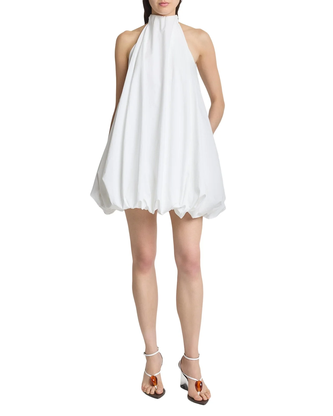 Cotton Poplin Bubble Mini Dress Cotton Poplin Bubble Mini Dress