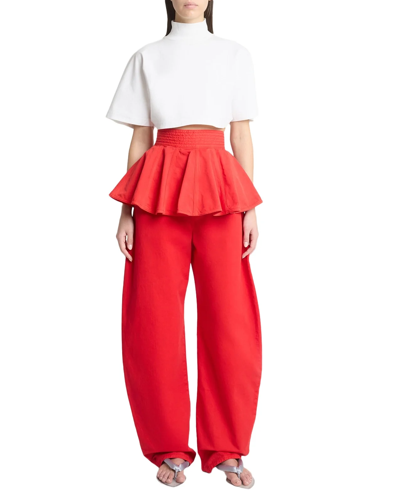 Turtleneck Short-Sleeve Crop T-Shirt Turtleneck Short-Sleeve Crop T-Shirt