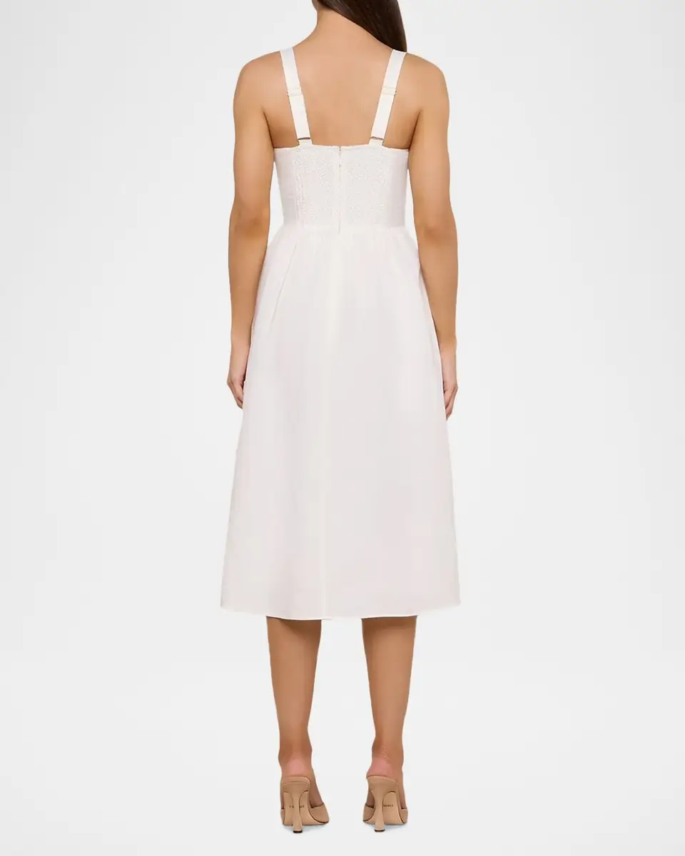 L'Agence Tiani Bustier Linen-Blend Dress | Thumbnail 2 L'Agence Tiani Bustier Linen-Blend Dress | Thumbnail 2