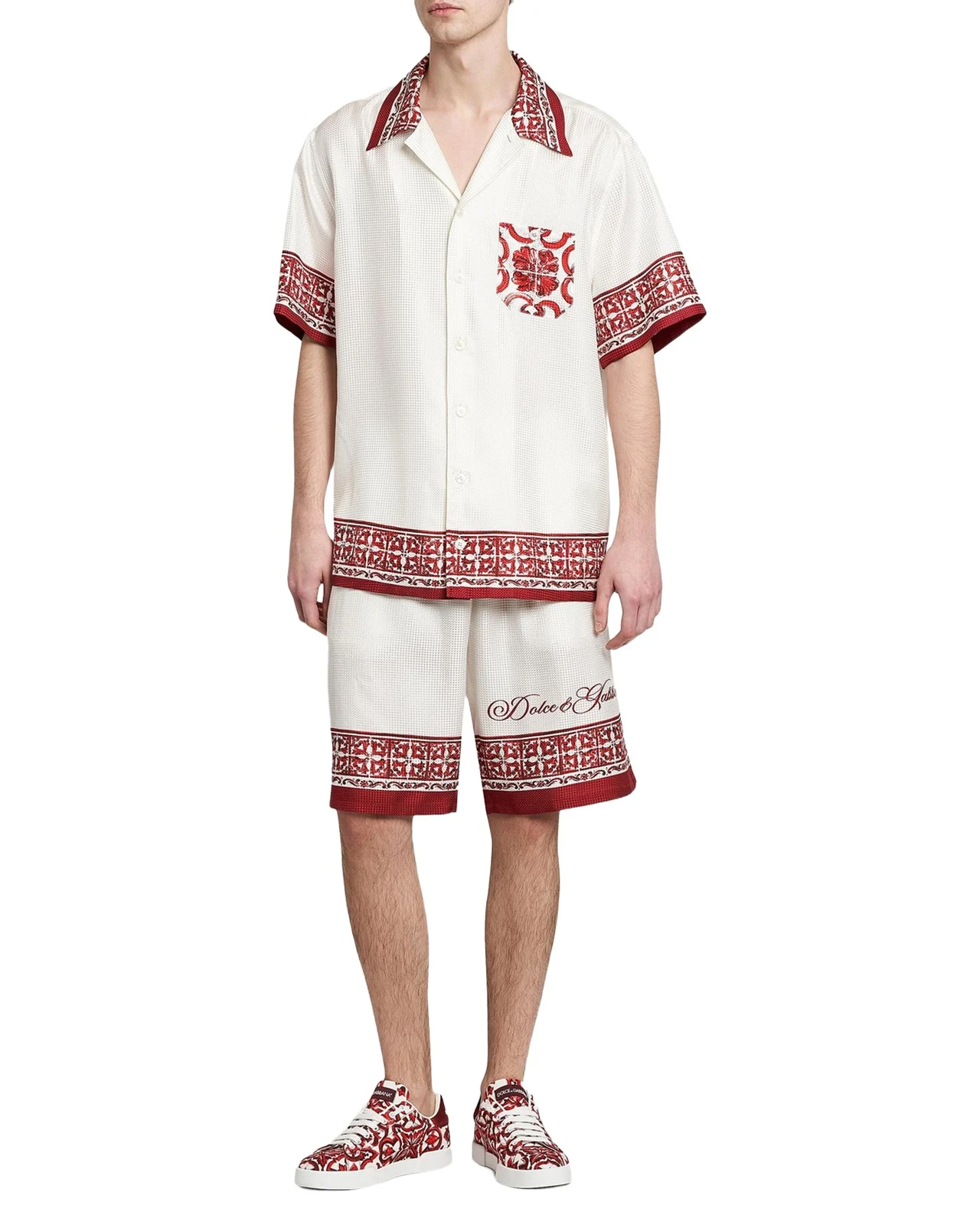 Men's Majolica-Print Jacquard Twill Bermuda Shorts Men's Majolica-Print Jacquard Twill Bermuda Shorts