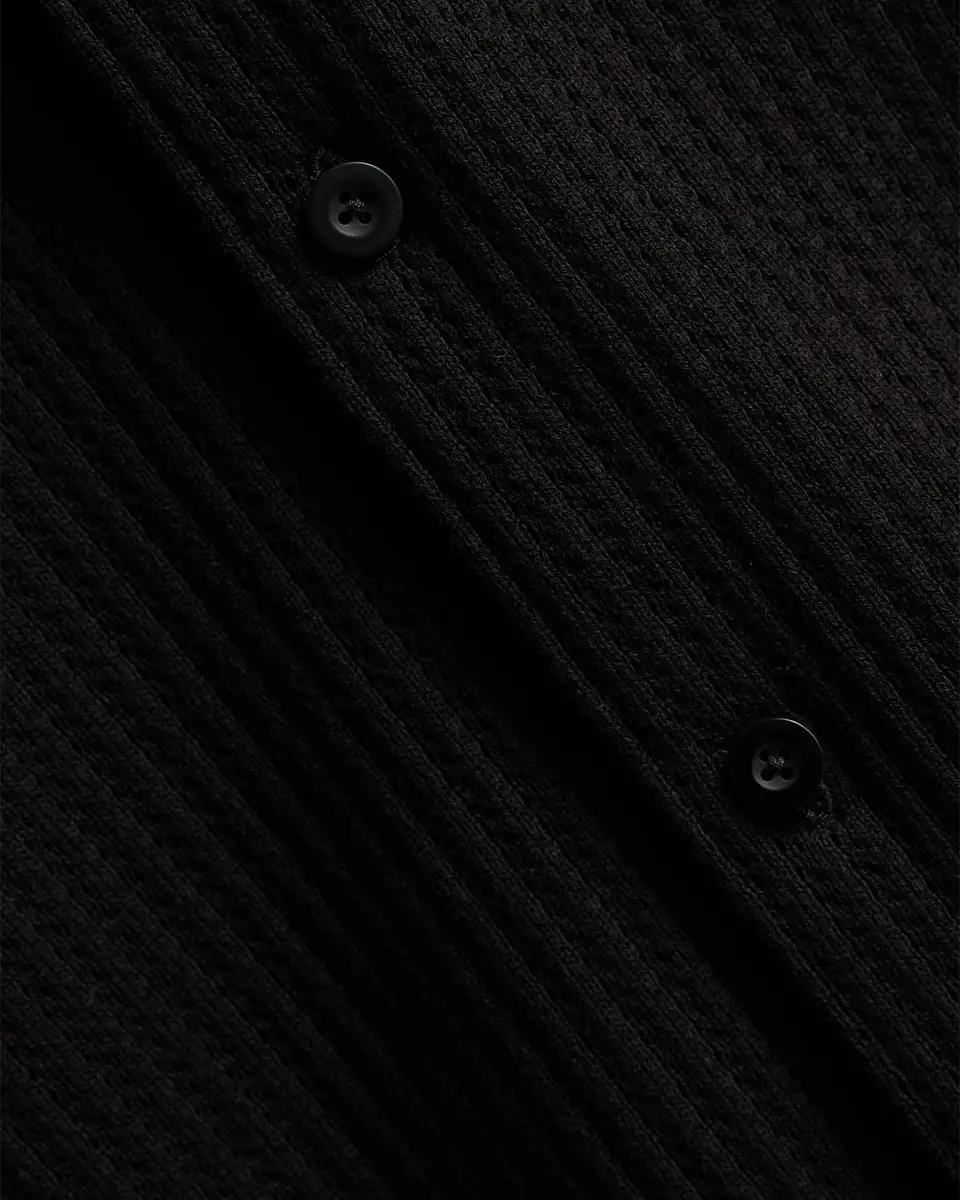 Vince Men's Pointelle Short-Sleeve Shirt | Thumbnail 5 Vince Men's Pointelle Short-Sleeve Shirt | Thumbnail 5