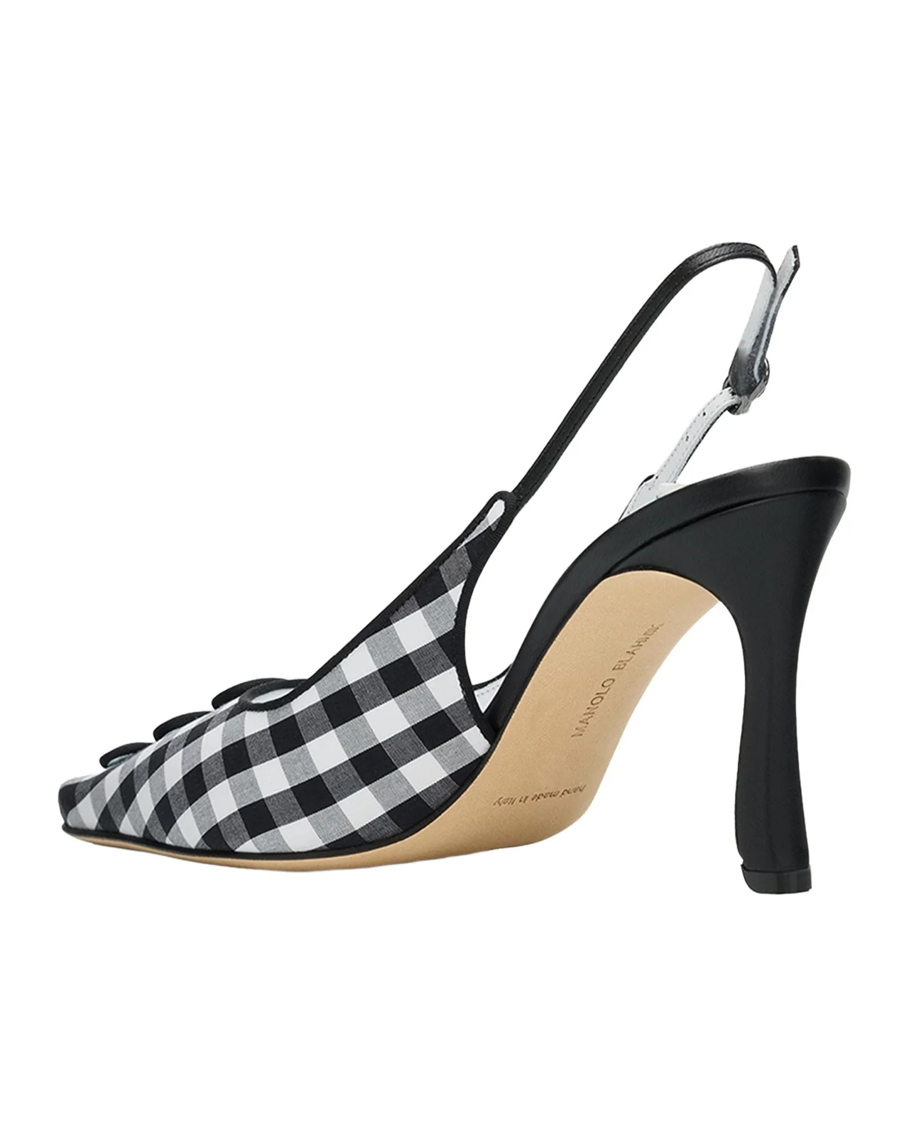 90mm Alexa Gingham Slingback Pumps