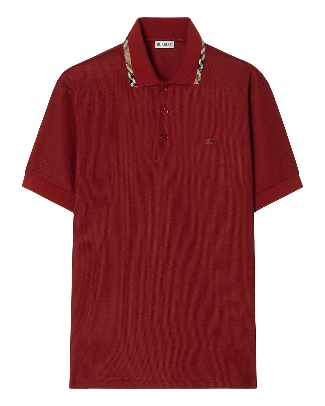 Burberry Men's Eddie Check-Trim Cotton Polo Shirt