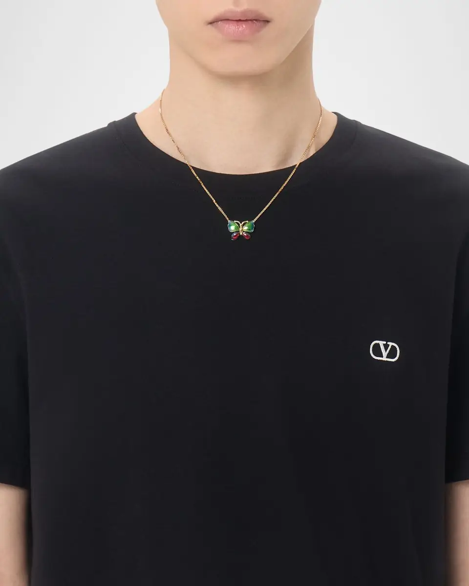 Valentino Garavani Men's VLogo Signature Cotton Short-Sleeve T-Shirt | Thumbnail 4 Valentino Garavani Men's VLogo Signature Cotton Short-Sleeve T-Shirt | Thumbnail 4