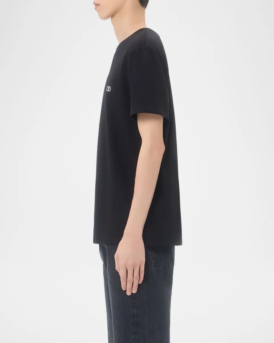Valentino Garavani Men's VLogo Signature Cotton Short-Sleeve T-Shirt | Thumbnail 5 Valentino Garavani Men's VLogo Signature Cotton Short-Sleeve T-Shirt | Thumbnail 5
