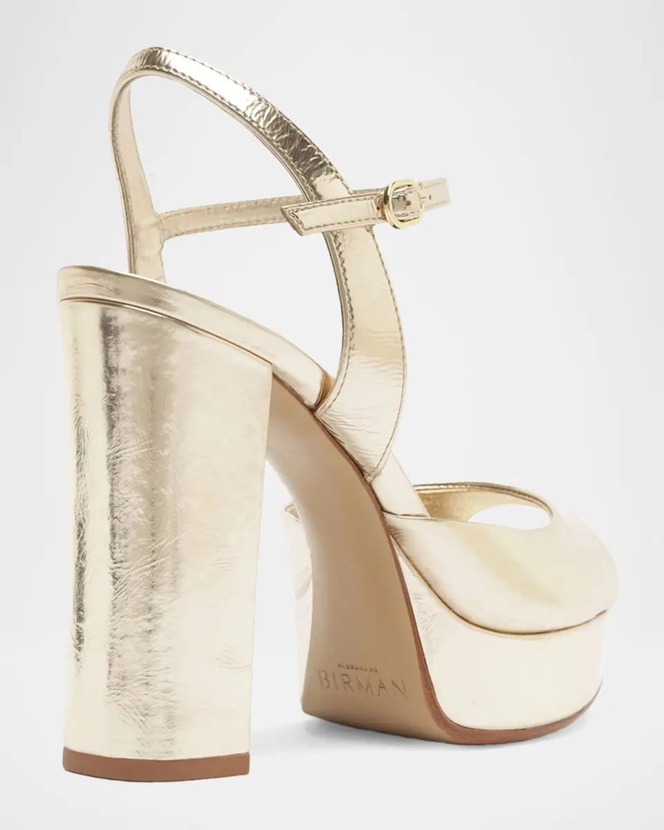 Alexandre Birman 110mm Amy Metallic Platform Sandals | Thumbnail 3