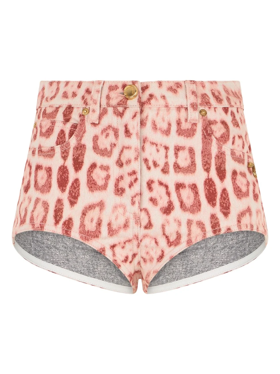 Roberto Cavalli Jaguar Pink Print Shorts