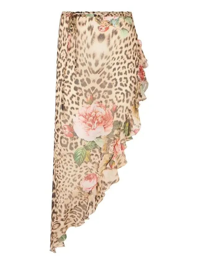 Jaguar Roses Print Sarong