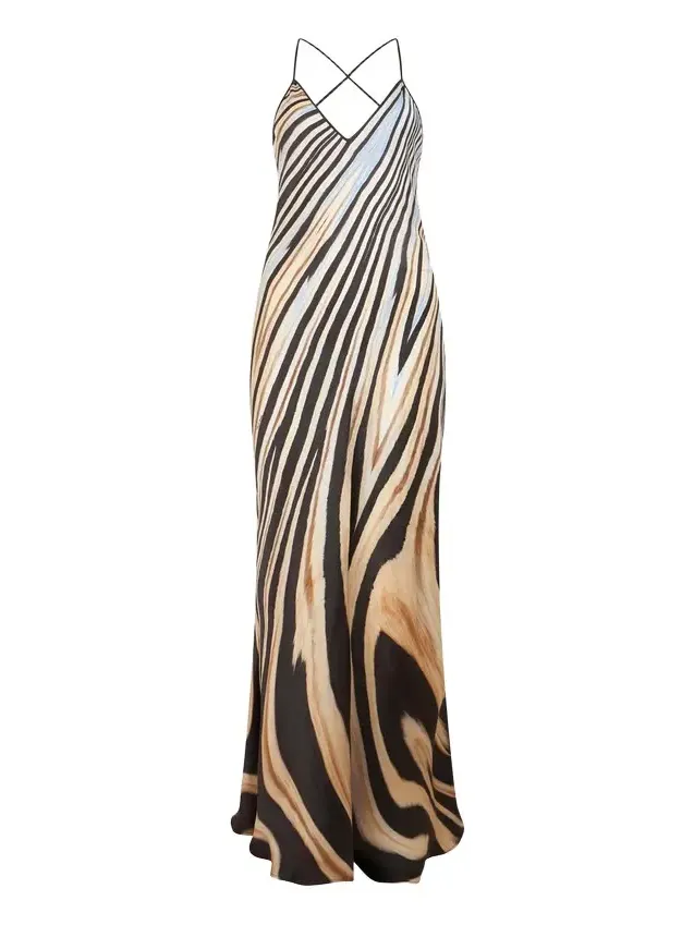 Zebra Print Slip Dress